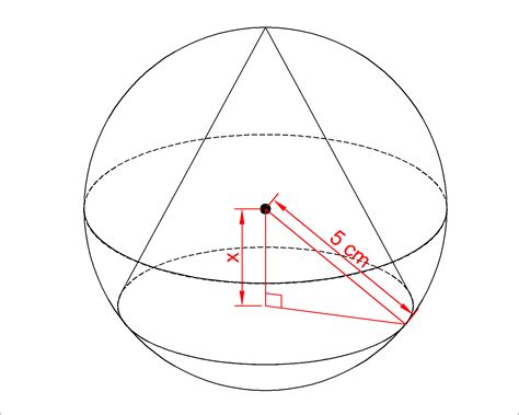 A Cone Is Inscribed In A Sphere With A Radius Of 5 Centimete Quizlet