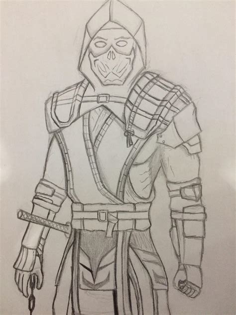 Scorpion Mk11 drawing : r/MortalKombatX