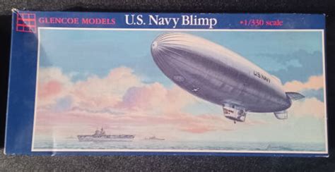 Nob U S Navy Blimp Model Kit 05504 Glencoe Models 1 330 Scale Open Box Ebay