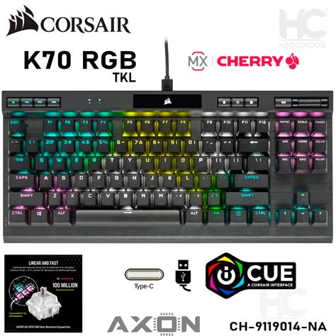 Teclado Corsair Mecanico K Rgb Tkl Champions Series Ch Na