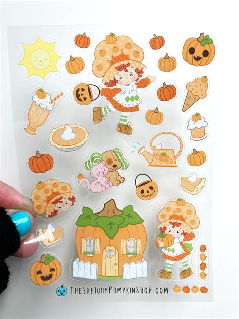 Pumpkin Spice, Transparent, Waterproof Sticker Sheet – thesketchypumpkin