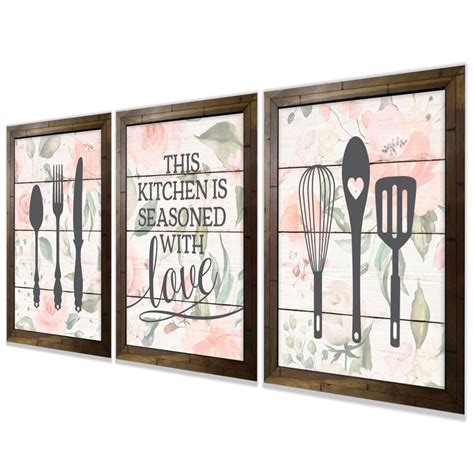 Kit Quadros Decorativos Mdf Cozinha Temperada Amor Kt Shopee