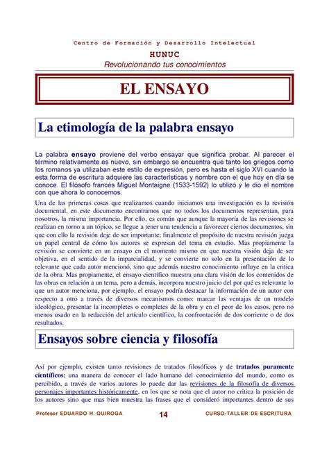 Ejemplos De Ensayos