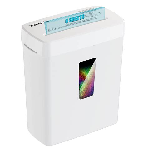 Woolsche Paper Shredder, P-5 Security Level, 6-Sheet Micro Cut with 3.