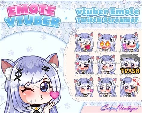 Engage Your Viewers With Vtuber Emote Animal Ear 25 Pose For Twitch