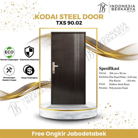 Jual Pintu Baja Kodai Steel Door TXS 90 02 Putih Kota Depok