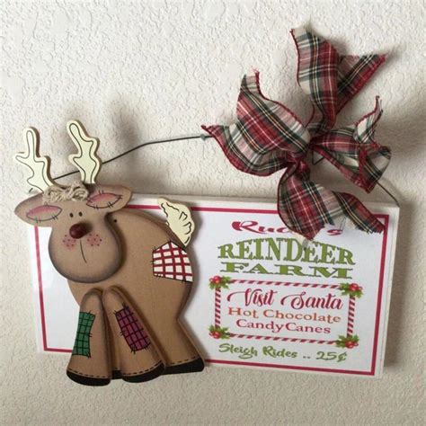 Wood Reindeer Sign Christmas Reindeer Sign - Etsy