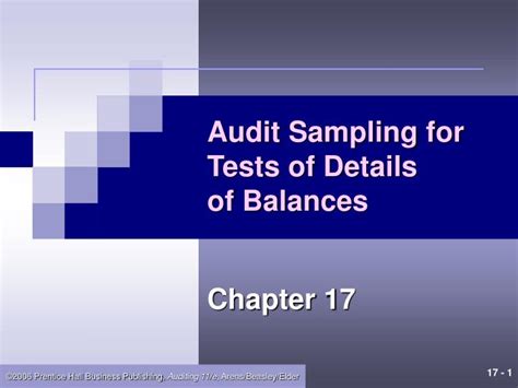 PPT Audit Sampling For Tests Of Details Of Balances PowerPoint