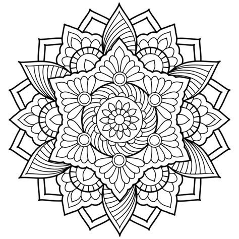 Mandala Da Colorare E Stampare Disegno Con Cerchi Disegno Da Colorare