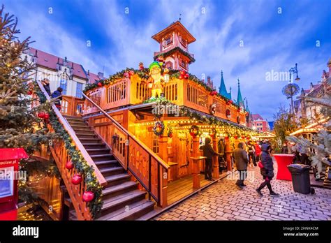 Wroclaw Poland Christmas Market Medieval Polish Square Stock Photo