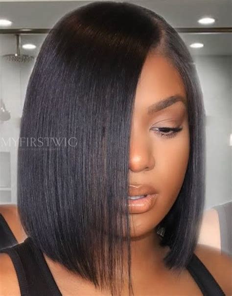 Side Part Sharp Cut Bob Glueless 13x4 Glueless Wig Lfb054