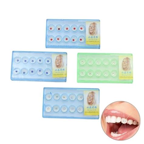 10PCS Dental Grills Zircon Rhinestone Tooth Jewelry Whiten Studs