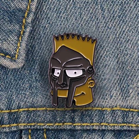 Bart Simpson MF DOOM Mask Enamel Pin Anime Pins Badge Brooch Etsy UK