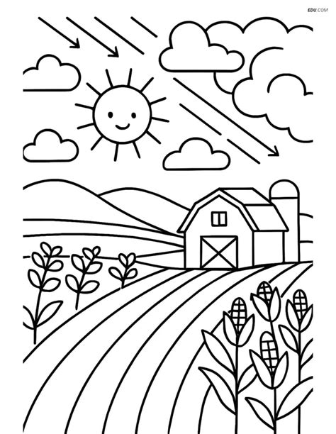 weather coloring page warm front  farmland educom