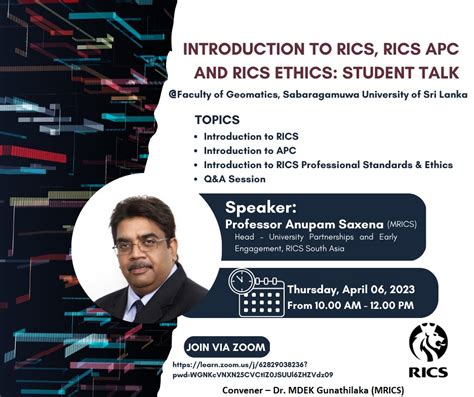 RICS Student Talk Introduction To RICS RICS APC And RICS Ethics