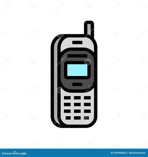 Mobile Phone Technology Color Icon Vector Illustration Stock Vector