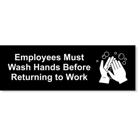 Employees Must Wash Hands Decal 2 X 6