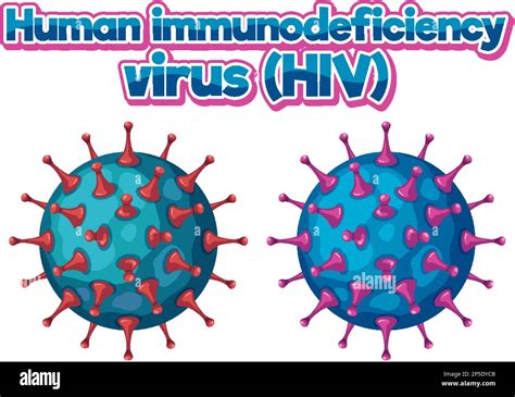 Human Immunodeficiency Virus Hiv On White Background Illustration