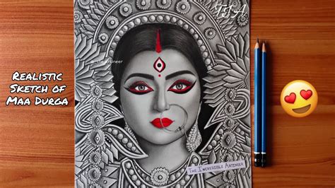 maa durga pencil drawing  step  step guide  beginners