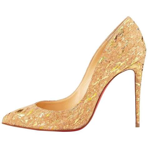 Christian Louboutin New Nude Cork Fleck Pigalle Follie High Heels Pumps