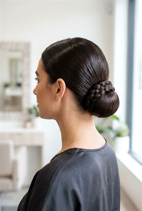 stunning bridal hairstyle   sleek bun  lovelyish