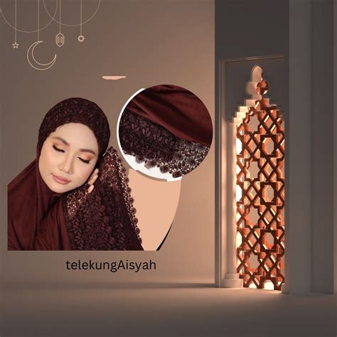 Telekung Lace Premium Aisyah Women S Fashion Muslimah Fashion Prayer