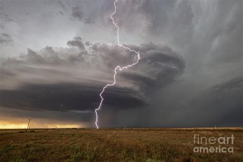 Supercell Thunderstorm And Lightning Photograph By Roger Hill Science