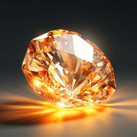 Premium Ai Image An Orange Diamond On A Black Background