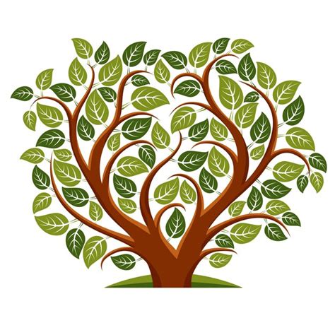 Illustration Vectorielle D Arbre Avec Des Branches En Forme De Coeur