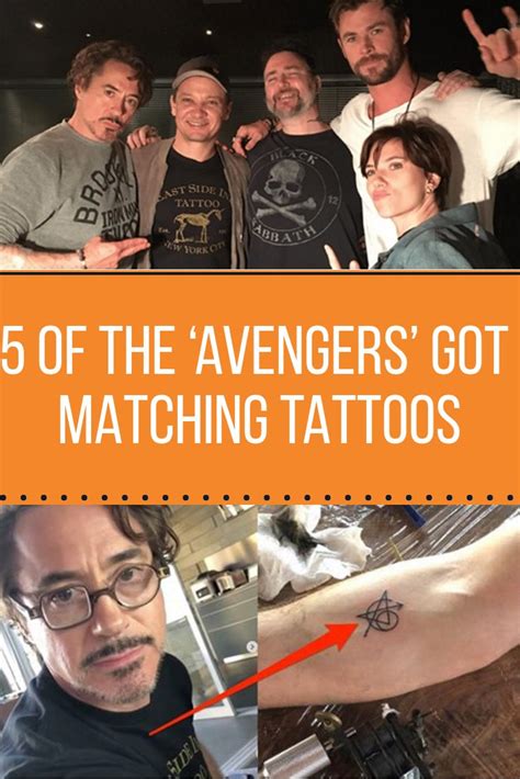 5 Of The Avengers Got Matching Tattoos Avengers Matching Tattoos