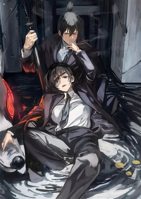 Aki And Himeno Chainsaw Character Art Anime Art