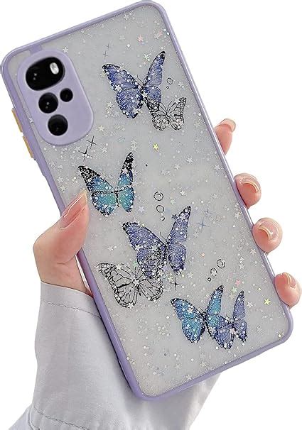 Bestalice Funda Para Moto G Case Mujer Mariposa Brillante Brillo