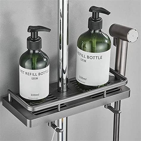 Multper Etagere Douche Sans Percage Lot De Porte Savon Douche Etagere