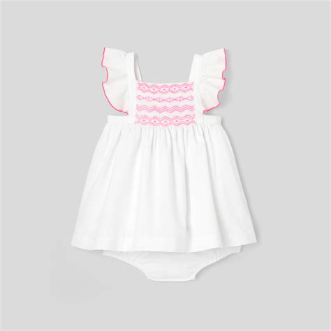 Robe Bébé Fille En Popeline Taille 18m Couleur Blanc Jacadi Couleur