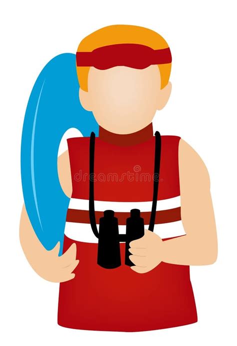 Funny Lifeguard Children Illustration Stock Illustration