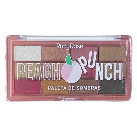 Paleta De Sombras Peach Punch Ruby Rose Make Atacado Virtual Make