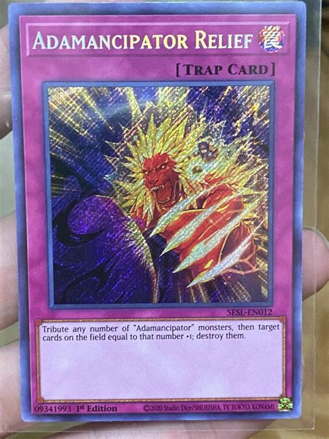 ADAMANCIPATOR RISEN LEONITE SESL EN007 AND THREE OTHER YUGIOH CARDS EBay