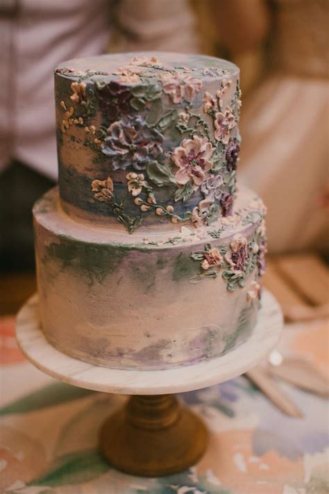 17 Buttercream Painted Wedding Cakes