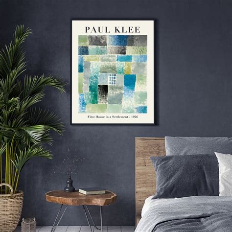 Paul Klee First House In A Settlement Paul Klee Exhibition Etsy