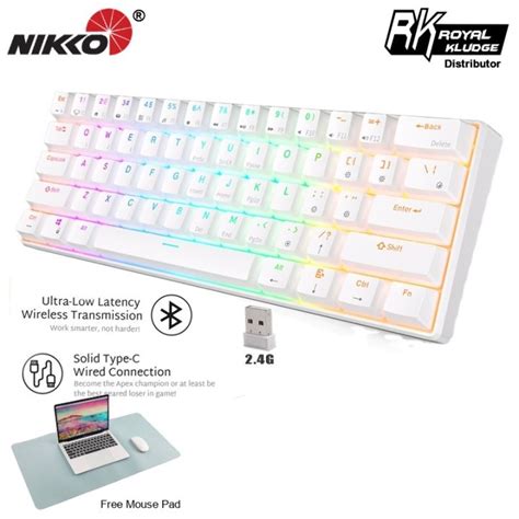 Local Stock Royal Kludge RK Mechanical Keyboard Three Mode Hot Swappable Keyboards Lazada