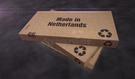 Made In Netherlands Box Pack 3d Illustration Stock Illustration