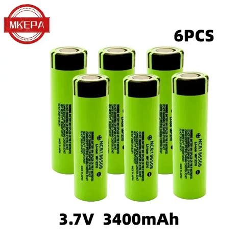 Bater A Recargable De Iones De Litio Pila De 3 7 V 18650 3400mAh 18650