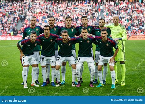 BILBAO, SPAIN - OCTOBER 30: Osasuna Players Pose for Photographers ...