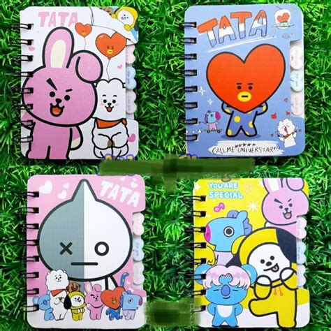 Jual Buku Diary Spiral Motif Bt21 BTS Buku Notes Spiral Buku Catatan