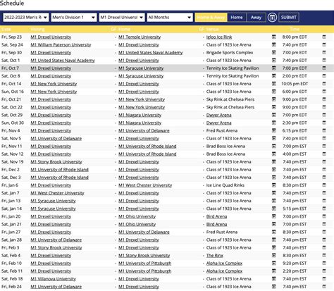 2022-23 Drexel University Ice Hockey Division 1 Schedule Released ...