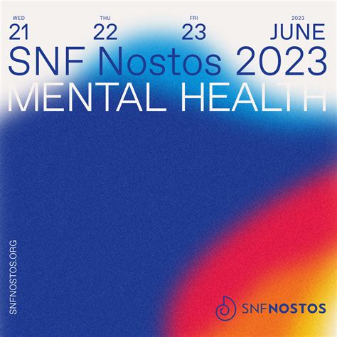 SNF Nostos 2023 will focus on Mental Health - iMEdD