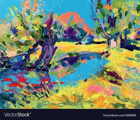 Oil Painting Royalty Free Vector Image VectorStock