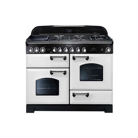 Rangemaster Classic Deluxe Dual Fuel Range Cooker Cm White