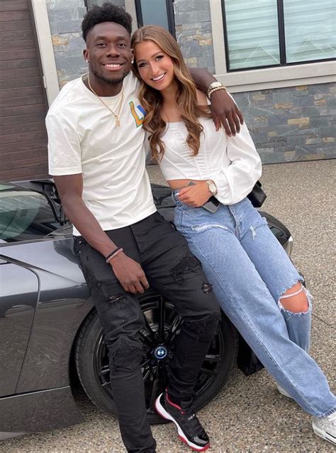 Alphonso Davies Of Bayern Munich And His Lover Jordyn Huitema Of Psg