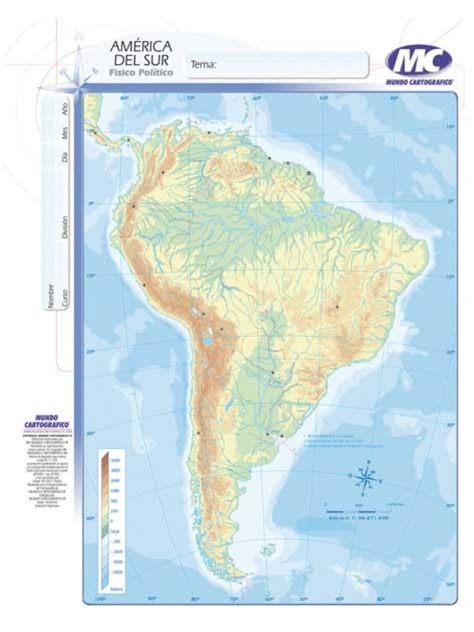 MAPA N3 CONTINENTE AMERICANO FISICO POLITICO